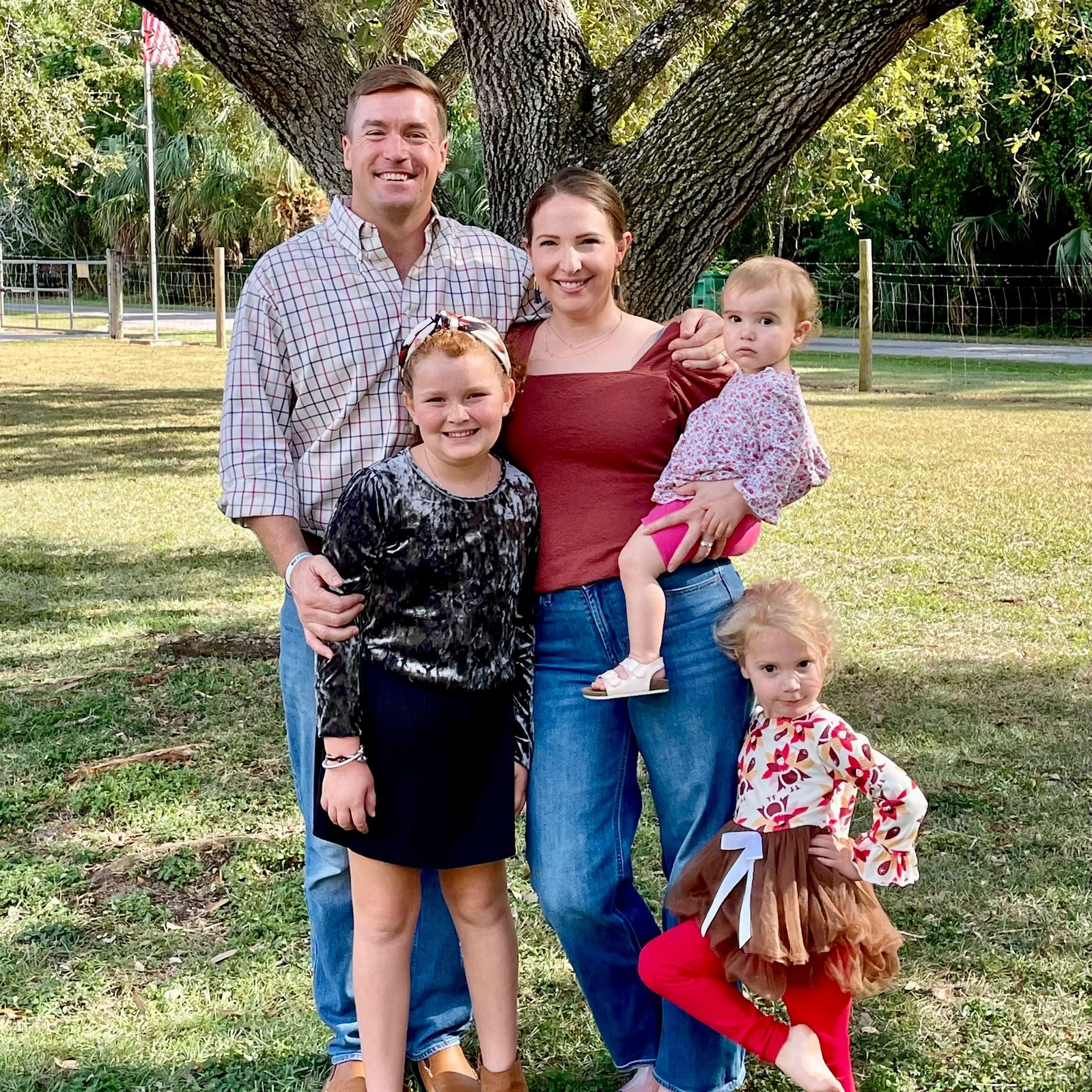 Dr. Claude Kershner IV with his wife Amanda and their three daughters